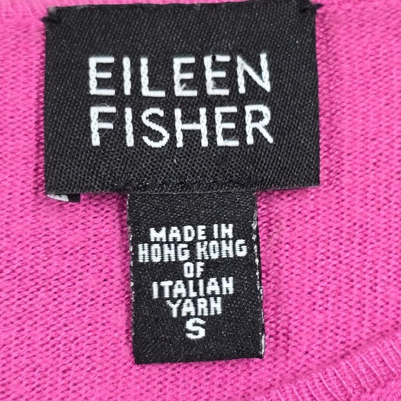 Vintage Eileen Fisher Sweater Womens Small Pink Long Sleeve Pullover Stretch - Picture 4 of 11